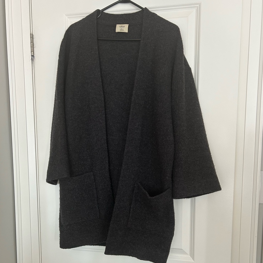 Wilfred Charcoal Knit Cardigan